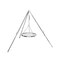 Petromax Hanging Grill Grate for Cooking Tripod, Outdoor Campfire Barbeque Cook Stand, Steel, 19.7 inch diameter